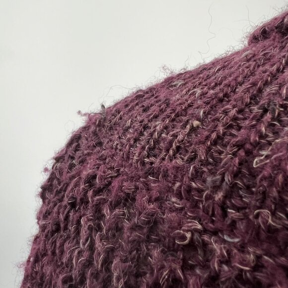 Free People Womens Dylan Tweedy Turtleneck Tunic Sweater Purple Oversized size M - Picture 11 of 16